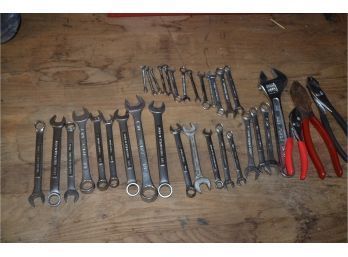(#1) Craftsmen Forged USA Opened End Wrench Set Assortment And Pliers