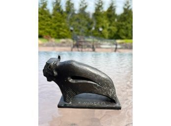 Alan Houser Bronze Signed 34/100 Bull Sculpture 4.75 X 3H