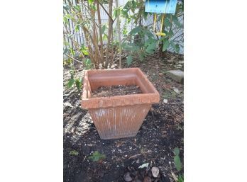 (#20B) Terra Cotta Square Planter (one Small Crack Top) Nothing Serious