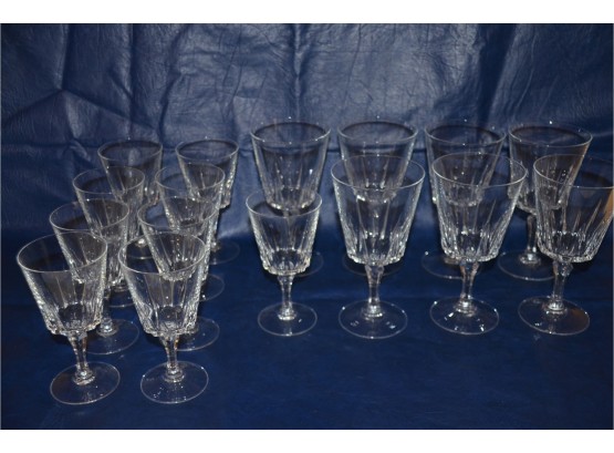 (#34) Crystal France D'Arque Cristal Goblets 7 And Wine 9