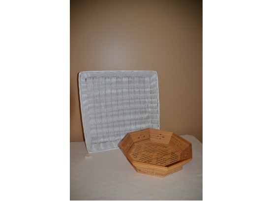 (#42) Baskets Octagon 14x14 And White Square 18x18