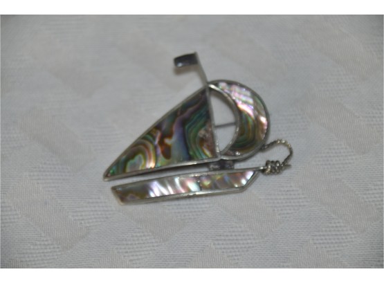 (#104) Sterling Silver Ship Pin