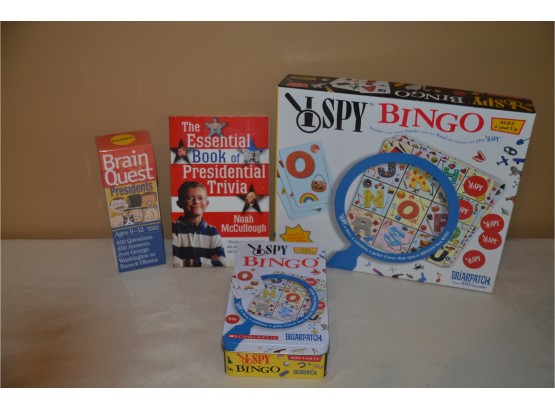 (#92) Children Games Age 4 (I Spy Bingo And Game, Brain Quest)