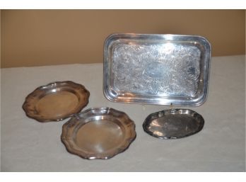 (#23) Silver-plate Trinket Trays