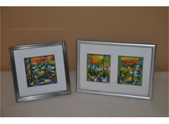 (#66) Framed Colorful Pictured Art