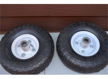(#96) Pair Of 10' Pneumatic Tires Load Capacity 300 Lbs