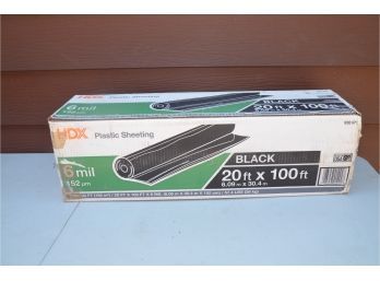 (#101) HDX Black Plastic Sheeting 20 Feet X 100 Ft