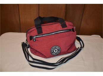 (#162) Kipling Maroon Handbag