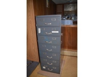 Vintage Metal Card Catalog File Cabinet