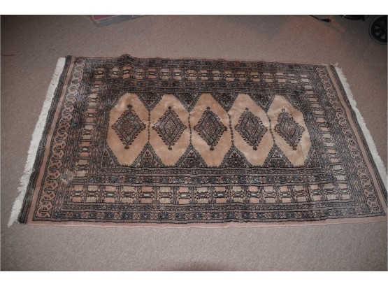 Accent Area Rug Persian Wool And Silk