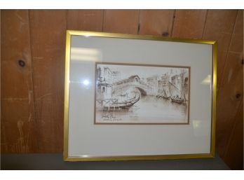 (#7) Framed Picture Of Venice