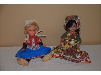 (#96) Vintage Dutch Doll And Mexican Doll