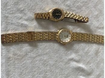 (#121) Klausse And Gruen Gold Tone Watches - Need Battery