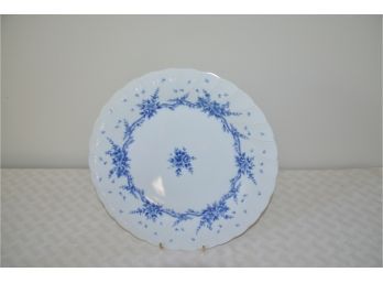 (#46) Tilbury Japan 10' Blue And White Full Lace Plate (slight Water Ring Mark)