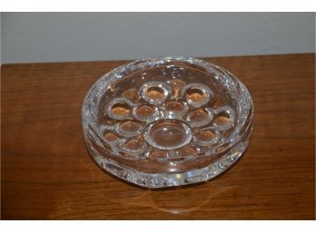 (#19) Crystal Glass Trinket Bowl 5.5 Round