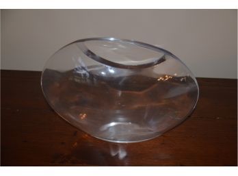 (#11) Modern Art Glass Vase Oval Signed Markku Salo 10x7.5