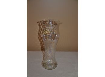 (#7) Moser Glass Iridescent Vase 11'H
