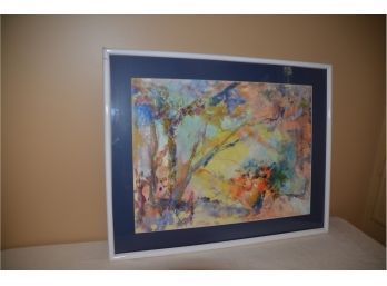 (#77) Watercolor Abstract Framed Art