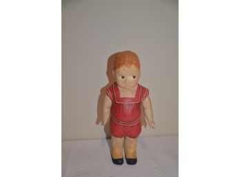 (#21) Vintage Paper Mache Doll Moveable Arms 10'H