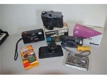 (#175) Vintage Cameras: Dionne, Vitvar, Disposable