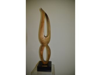 (#10) 'Acrobats' 1986 POPLAR Wood Carved Custom Handmade By Homeowner Sanford Forrester