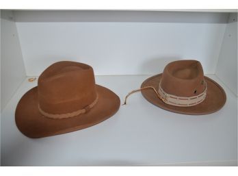 (#92) Mens Cowboy Hats(2): Resistol Hide Leather Round Up Collection And DeLuxe Quality Custom
