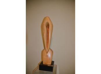 (#2) 'Man In Tallit' 1986 POPLAR Wood Carved Custom Handmade By Homeowner Sanford Forrester
