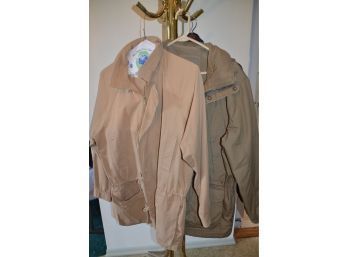 (#189) Mens Winter Jackets (3) Large, Rain Jacket XL, Beige Lakeland Jacket Size 40