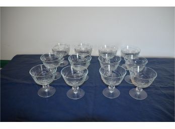(#156) Crystal Champagne / Cocktail Glasses (12)