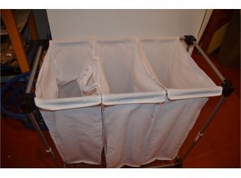 (#58) Laundry Sorting Hamper On Wheels With Laundry Bag