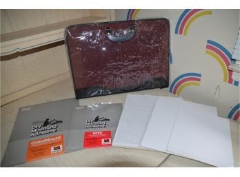 (#197) Portfolio With Dry Mounting Adhesive 8x10 Mats And Colormount 11x14
