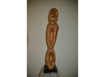 (#9) 'Armless Man' 1999 MAPLE Wood Carved Custom Handmade By Homeowner Sanford Forrester
