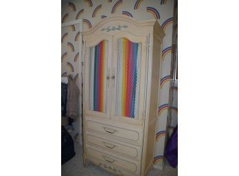 Vintage French Provincial Girls Armoire
