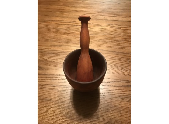 (005)  Antique Mortar And Pestle