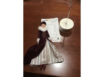 (15D) Barbie Victorian Ice Skater With Music Box Stand With Instruction