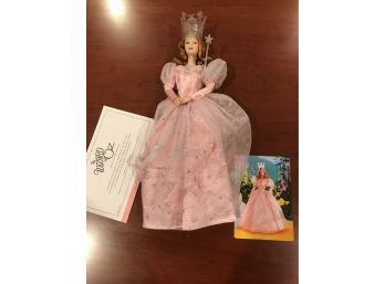 (5D) The Wizard Of OZ Glinda Good Witch Barbie Doll Certificate Included
