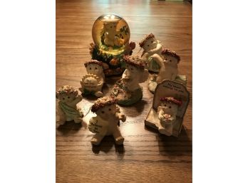 (024) Dreamsicle Angels Figurines And Music Box - 8 Piece Set