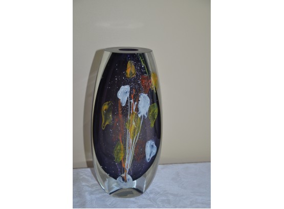 (#3) Art Glass Vase From Prague