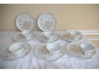 (#198) Vintage Luncheon Set (6 Cups, 8 Plates)