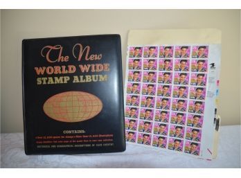 (#155) Vintage Stamp Album The New World Wide Stamp Collection