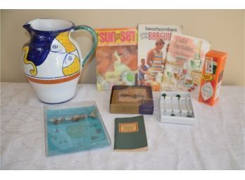 (#72) Pitcher Corso Deflori Italy, Coaster, Wine Charms, Vintage Drink Booklets