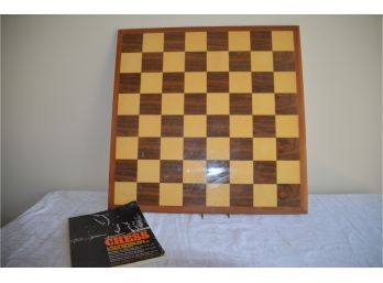 (#150) Larger Checker / Chess Board 24' With Book