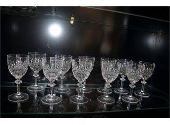 (#32) Gorham Crystal 11 White Wine Glasses