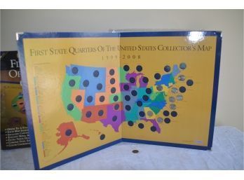 (#153) First State Quarter Collector's Map - Included Some Quarters