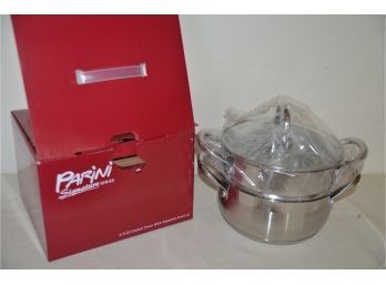 (#144) NEW Parini 3.5 Quart Dutch Oven With Steamer And Lid