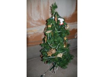 (#338) Artificial Christmas Tree With Decorations 3ft