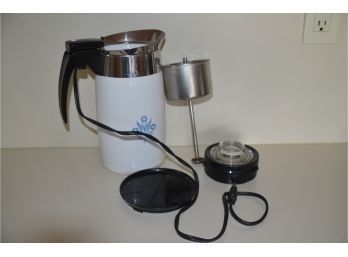 (#38) Vintage Cornflower 10 Cup Electric Coffee Maker With Pad