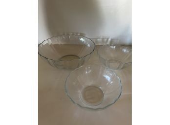 (#55) Glass Salad Bowl And Multi Uses Individual Bowls