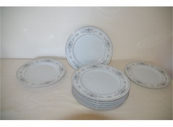 (#68) Japan Fine Porcelain 'Diane' 10' Dinner Plates 9 Of Them