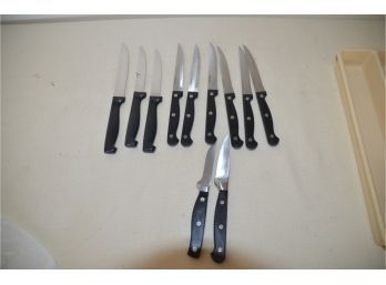 (#161) Farberware 11 Steak Knives And Cooking Utility Knives